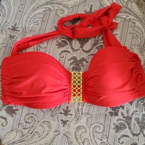 BLEU HALTER CORAL BIKINI TOP